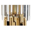 Aplique lámpara de pared de diseño Art Decó FLORIDA 55 metal dorado y cristal transparente 6