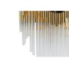Aplique lámpara de pared de diseño Art Decó MADRID 65 metal dorado y cristal transparente 4