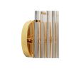 Aplique lámpara de pared de diseño Art Decó MISURI 50 metal dorado y cristal transparente 4