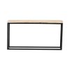 BK124 Consola diseño rústico industrial madera natural con metal negro