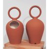 CLAY Lámpara de sobremesa diseño vintage 44 forma de botijo cerámica blanco o terracota