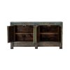 GK650 Aparador diseño oriental madera antigua gris con desgastes
