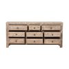 GK654 Cómoda de gran tamaño diseño rústico oriental madera gris con desgastes