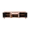 GK715 Mueble televisión gran tamaño vintage oriental madera antigua blanco y rojo