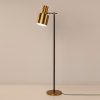 Lámpara de pie de diseño Art Decó FREMONT 160 metal negro y dorado 5