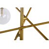 Lámpara de pie de diseño Art Decó IRVING 180 latón dorado y cristal transparente 5