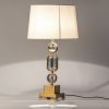Lámpara de sobremesa de diseño Art Decó 69 metal acabado dorado y cristal 2