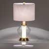 Lámpara de sobremesa de diseño Art Decó JENA 60 metal acabado dorado y cristal transparente 3