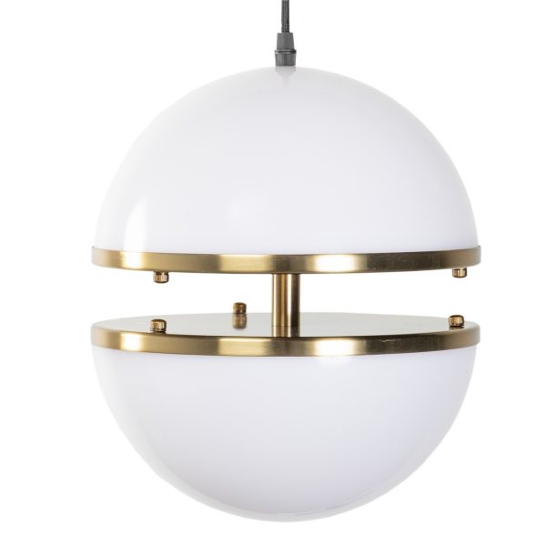 Lámpara de techo de diseño Art Decó DAYTON 25 metal dorado y acrílico blanco
