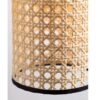 MARTINA Aplique lámpara de pared diseño vintage 34 ratán natural con madera negro o mármol