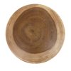 Mesa auxiliar de diseño vintage étnico Ø45 hecho a mano madera de suar con relieve 2