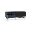 Mueble TV de diseño moderno industrial PUNTO 140 negro y azul_gris antracita 3