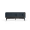 Mueble TV de diseño moderno industrial PUNTO 140 negro y azul_gris antracita 5