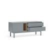 Mueble TV de diseño moderno nórdico CORVO 140 gris perla 2