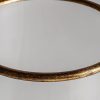 Portavelas de diseño clásico 39 madera de mango hierro y cristal acabado oro viejo 2