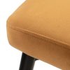 Silla de diseño vintage STOWE terciopelo mostaza con tachuelas y patas de metal color negro y dorado 4