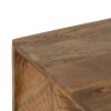 609274 Aparador diseño vintage madera mango con volúmenes y patas doradas