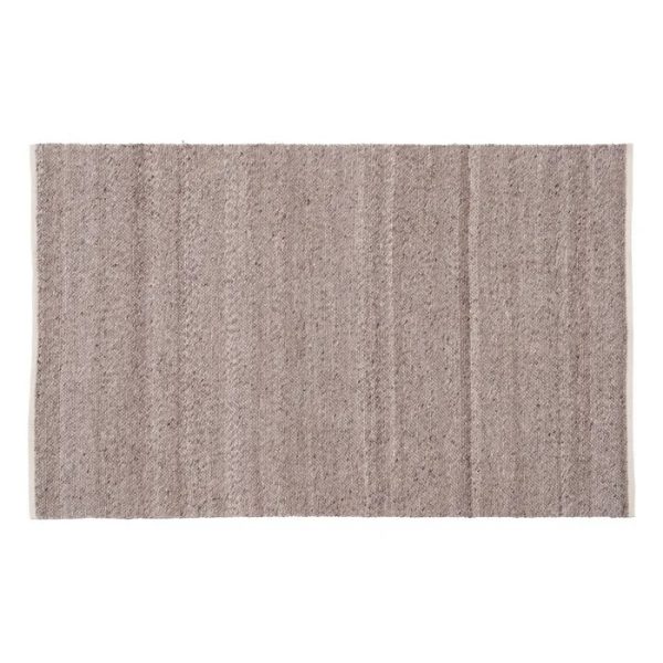 609347 Alfombra lisa diseño moderno tejido color marrón 160x230