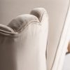 Chaise longue de diseño Art Decó GORIZIA 150 tapizado terciopelo color crema y patas de madera 5