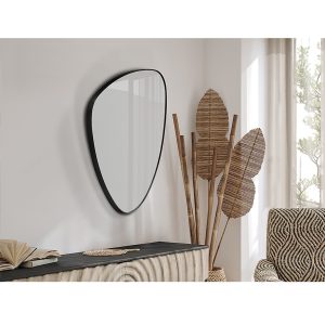 Espejo de diseño moderno ORIO 85 marco acabado negro mate