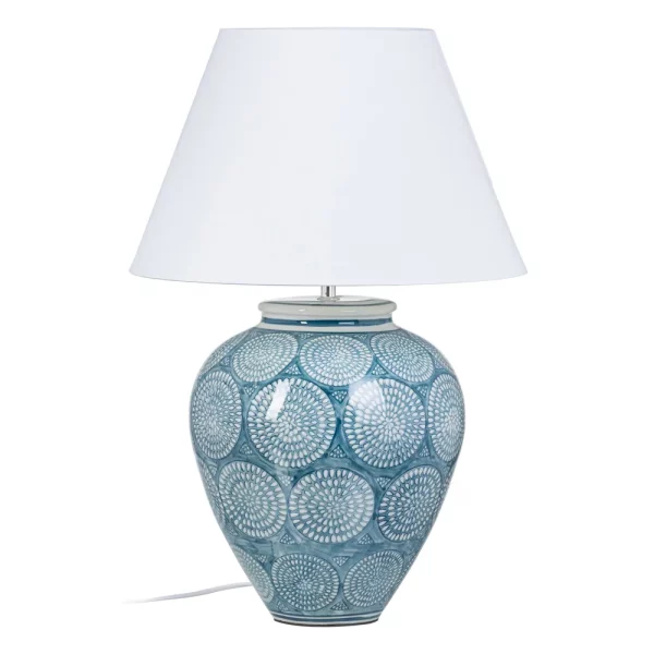 Lámpara de sobremesa de diseño clásico 61 cerámica color turquesa