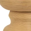 Mesa de centro redonda diseño vintage étnica Ø60 bambú acabado natural 3