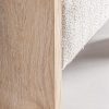 Silla de diseño contemporáneo nórdico USTKA madera de roble acabado natural y tapizado color blanco 6