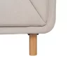 Sofá de diseño moderno 216 tapizado color beige con patas de madera 5