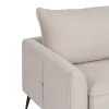 Sofá de diseño moderno 216 tapizado color beige con patas de metal 3