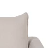 Sofá de diseño moderno 216 tapizado color beige con patas de metal 4