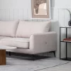 Sofá de diseño moderno 216 tapizado color beige con patas de metal 7