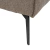 Sofá de diseño moderno 216 tapizado color taupe con patas de metal 6