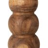 940091 Mesa auxiliar cuadrada de diseño rústico vintage 70 madera de mango acabado natural