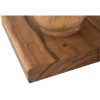 940091 Mesa auxiliar cuadrada de diseño rústico vintage 70 madera de mango acabado natural