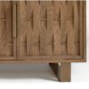 SHAIGON Aparador gran tamaño diseño vintage 206 madera de roble y metal dorado puertas relieve