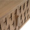 SHAIGON Aparador gran tamaño diseño vintage 206 madera de roble y metal dorado puertas relieve