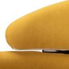 Silla de diseño vintage ROYAL tapizado terciopelo color amarillo y pata de gallo con patas de metal color negro 6