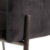 Silla de diseño vintage ROYAL tapizado terciopelo color negro y patas de metal color negro 5