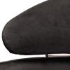 Silla de diseño vintage ROYAL tapizado terciopelo color negro y patas de metal color negro 6