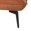 609290 Chaise longue de diseño moderno 210 tapizado marrón y patas de metal negro