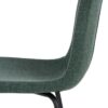 609318 Silla de diseño moderno patas metal negro y tapizado verde