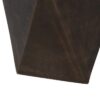 609479 Mesa auxiliar diseño vintage aluminio color bronce con desgastes formas geométricas