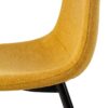 609569 Silla de diseño moderno patas metal negro y tapizado amarillo