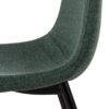 609570 Silla de diseño moderno patas metal negro y tapizado verde