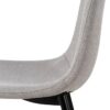 609572 Silla de diseño moderno patas metal negro y tapizado gris
