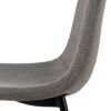 609573 Silla de diseño moderno patas metal negro y tapizado gris oscuro