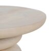 609716 Mesa auxiliar redonda diseño moderno 50 madera blanco