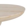 609721 Mesa de comedor redonda diseño moderno 100 madera blanco con tallas