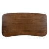 609728 Mesa de comedor gran tamaño diseño rústico vintage 200 madera de mango marrón formas curvadas