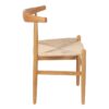 609986 Silla diseño vintage inspiración Hans Wegner madera natural y cuerda